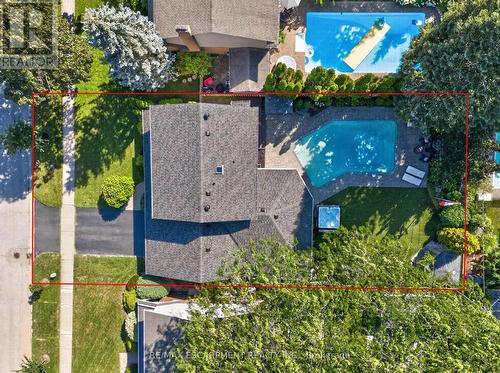 Birds eye view - 4461 Tremineer Avenue, Burlington, ON - Outdoor With In Ground Pool