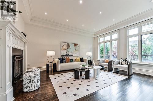 5 Westgrove Crescent, Toronto, ON - Indoor Photo Showing Living Room With Fireplace