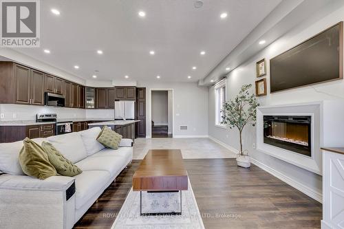 486 Silver Maple Road, Oakville, ON - Indoor Photo Showing Living Room With Fireplace