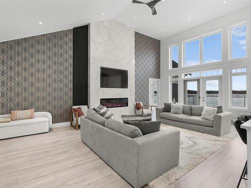 3224 203 Highway, Middle Ohio, NS - Indoor Photo Showing Living Room With Fireplace