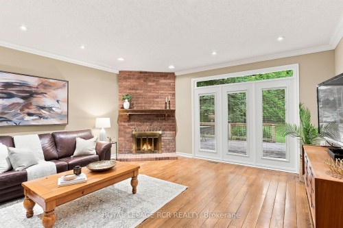 107 Windham Trail, Aurora, ON - Indoor Photo Showing Living Room With Fireplace