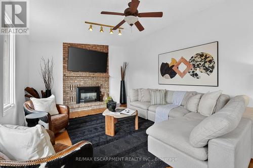2450 Overton Drive, Burlington, ON - Indoor Photo Showing Living Room With Fireplace