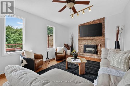2450 Overton Drive, Burlington, ON - Indoor Photo Showing Living Room With Fireplace