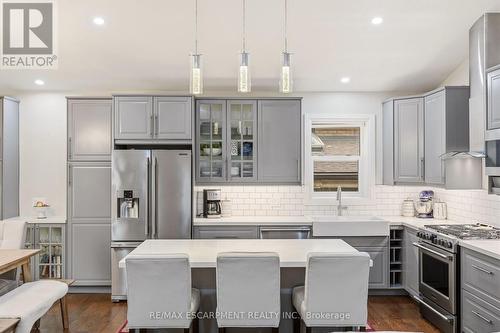 715 Drury Lane, Burlington, ON - Indoor Photo Showing Kitchen With Stainless Steel Kitchen With Upgraded Kitchen