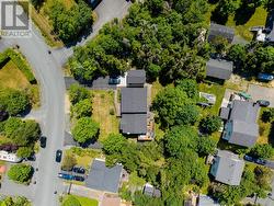 Aerial view of treed, private property - 
