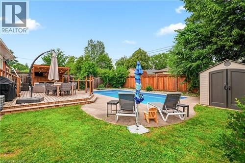 715 Drury Lane, Burlington, ON - Outdoor With In Ground Pool With Backyard