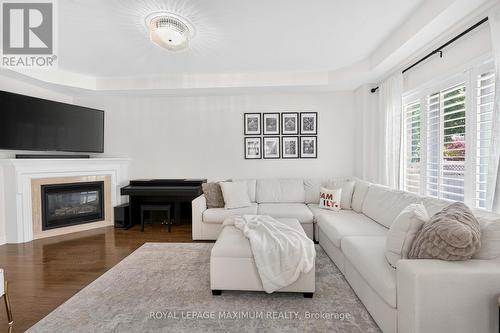 95 White Beach Crescent, Vaughan, ON - Indoor Photo Showing Living Room With Fireplace