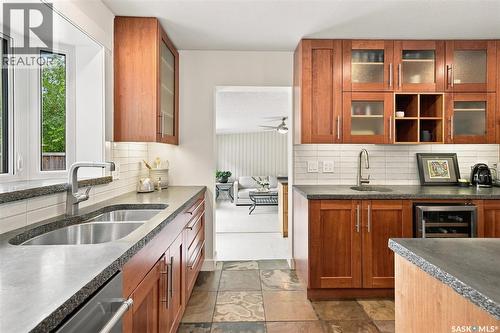 3834 Balfour Place, Saskatoon, SK - Indoor Photo Showing Kitchen With Double Sink