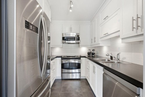 Kitchen - 202-4785 Rue Messier, Montréal (Le Plateau-Mont-Royal), QC - Indoor Photo Showing Kitchen With Double Sink With Upgraded Kitchen
