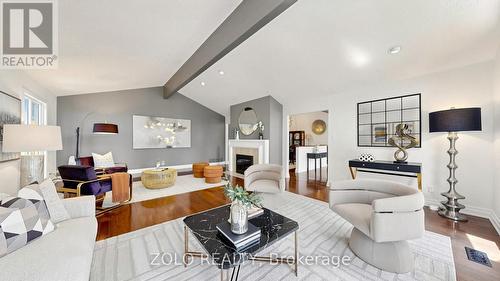 41 Meadowcliffe Drive, Toronto, ON - Indoor Photo Showing Living Room With Fireplace