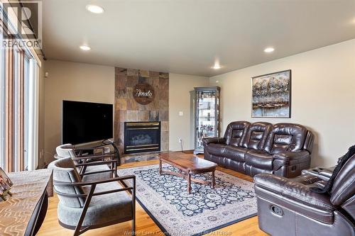 2648 Fleming, Windsor, ON - Indoor Photo Showing Living Room With Fireplace