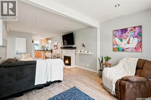 2209 Queen Street, Regina, SK - Indoor Photo Showing Living Room With Fireplace