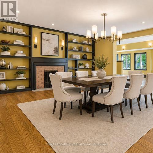 VIRTUALLY STAGED - 1273 Clarkson Road N, Mississauga, ON - Indoor Photo Showing Dining Room