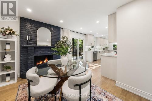 71 Bishop Crescent, Markham, ON - Indoor Photo Showing Dining Room With Fireplace
