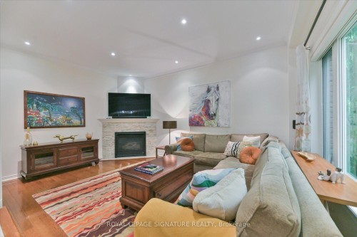 2044 Waterbridge Drive, Burlington, ON - Indoor Photo Showing Living Room With Fireplace