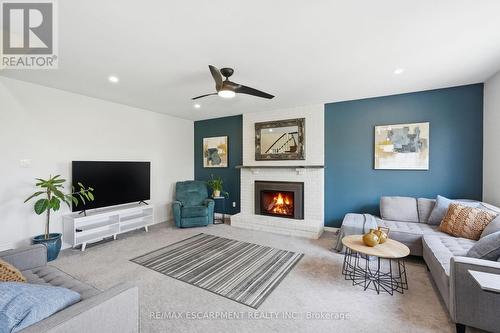 108 Highway 52, Hamilton, ON - Indoor Photo Showing Living Room With Fireplace