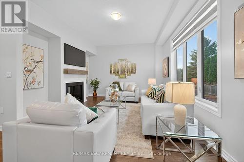 67 Starfire Crescent, Hamilton, ON - Indoor Photo Showing Living Room With Fireplace