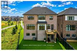 Three story elevation with covered porch - 