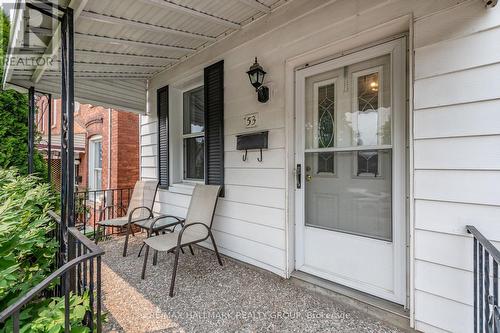 Front porch with original iron railing - 53 Louisa Street, Ottawa, ON - Outdoor With Deck Patio Veranda With Exterior