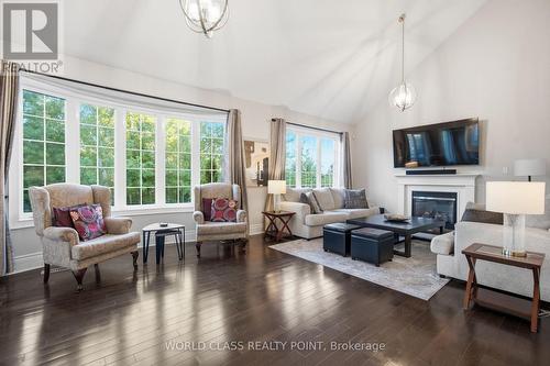 436 Cusick Circle, Milton, ON - Indoor Photo Showing Living Room With Fireplace