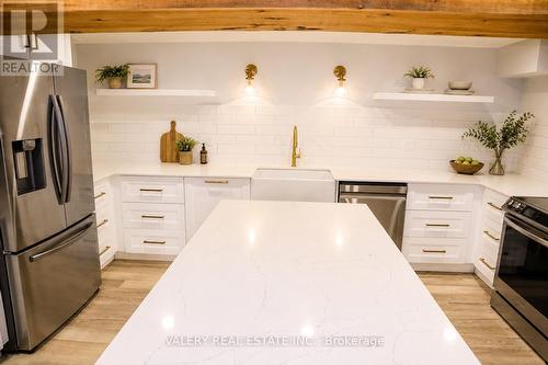 Basement kitchen - 33 Chilton Drive, Hamilton, ON - Indoor Photo Showing Kitchen With Stainless Steel Kitchen With Upgraded Kitchen