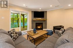 Walkout Finished Basement with Fireplace - 