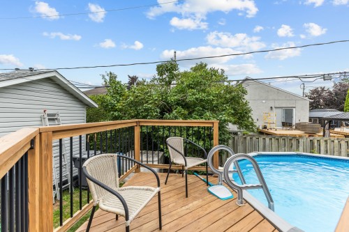 Terrasse - 59 Rue Du Havre, Blainville, QC - Outdoor With Above Ground Pool With Deck Patio Veranda