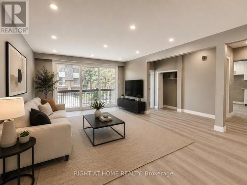 Virtually Staged - 24 - 7 Vale Carse Way, Toronto, ON - Indoor Photo Showing Living Room