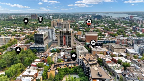 Aerial View - P1-302-3419 Av. Henri-Julien, Montréal (Le Plateau-Mont-Royal), QC - Outdoor With View