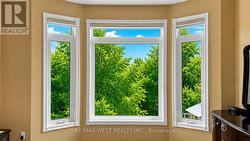 Scenic Bay Window Overlooking Mature Greenery - 