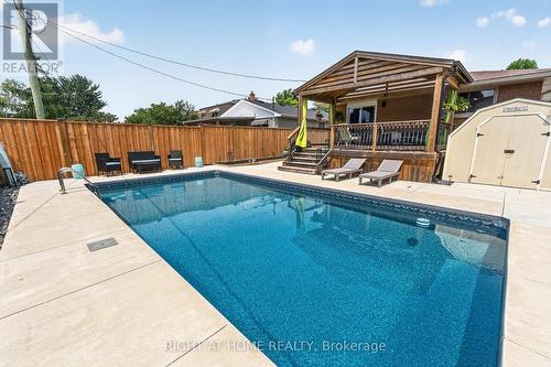 27 Dyer Street, St. Thomas, ON - Outdoor With In Ground Pool With Deck Patio Veranda