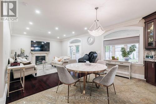 99 Fairview Road W, Mississauga, ON - Indoor Photo Showing Dining Room With Fireplace