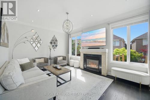44 Crew Crescent, Vaughan, ON - Indoor Photo Showing Living Room With Fireplace