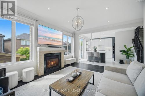 44 Crew Crescent, Vaughan, ON - Indoor Photo Showing Living Room With Fireplace