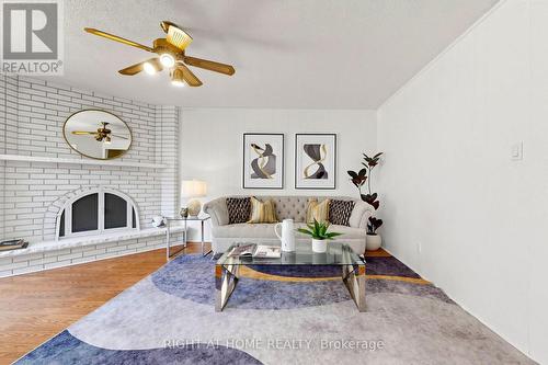 2614 Pollard Drive, Mississauga, ON - Indoor Photo Showing Living Room With Fireplace