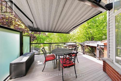 Upper Deck with Power Awning - 126 Moore Crescent, Hamilton, ON - Outdoor With Deck Patio Veranda With Exterior