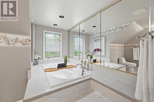 Primary Ensuite - Jetted Tub, Walk-in Shower - 1 Idared Road, Hamilton, ON - Indoor Photo Showing Bathroom