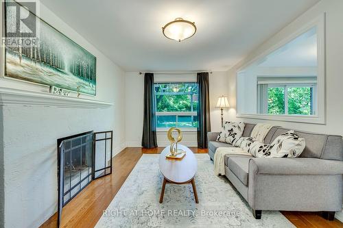 1025 Vanier Drive, Mississauga, ON - Indoor Photo Showing Living Room With Fireplace