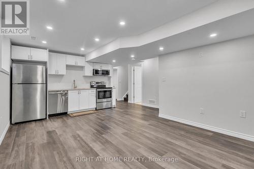 Basement Living/Dining - 321 Carriage Way, Waterloo, ON - Indoor Photo Showing Kitchen With Stainless Steel Kitchen