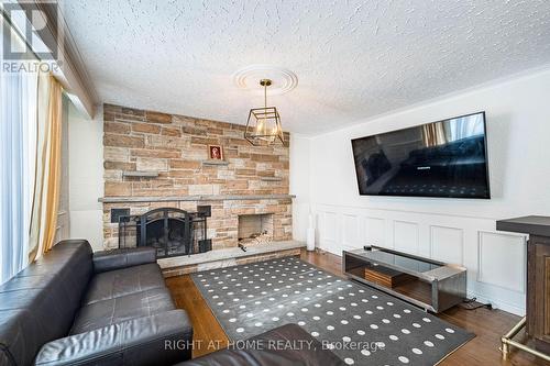 2123 Gordon Drive, Mississauga, ON - Indoor Photo Showing Living Room With Fireplace