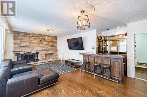 2123 Gordon Drive, Mississauga, ON - Indoor Photo Showing Living Room With Fireplace