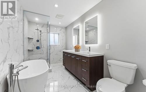 Second  Floor 5-Piece Bathroom with Window - 1665 Asgard Drive, Mississauga, ON - Indoor Photo Showing Bathroom