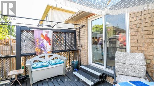 Walk out from kitchen - 36 Benjamin Lane, Barrie, ON - Outdoor With Deck Patio Veranda With Exterior