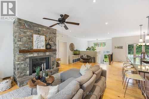 590 Golf Course Road, Douro-Dummer, ON - Indoor Photo Showing Living Room With Fireplace