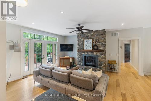 590 Golf Course Road, Douro-Dummer, ON - Indoor Photo Showing Living Room With Fireplace