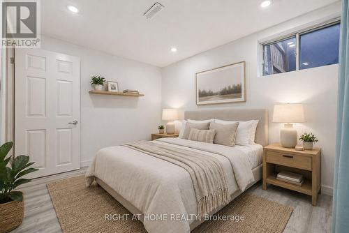 Virtually Staged Basement Bedroom - 1147 Saturnia Crescent, Mississauga, ON - Indoor Photo Showing Bedroom