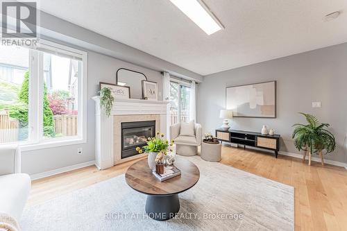 1133 Hickory Hollow Glen, Mississauga, ON - Indoor Photo Showing Living Room With Fireplace