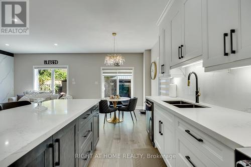 1451 Tobyn Drive, Burlington, ON - Indoor Photo Showing Kitchen With Double Sink With Upgraded Kitchen