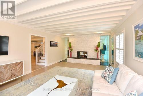 4299 Lakeshore Road, Burlington, ON - Indoor Photo Showing Living Room With Fireplace