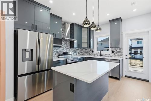 150 Sharma Lane, Saskatoon, SK - Indoor Photo Showing Kitchen With Upgraded Kitchen